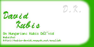 david kubis business card